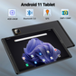 Tablet 10 inch Android 11 Tablet with Keyboard 4GB Ram 64GB Rom Quad Core Arm 5G Wifi Bluetooth 5.0 Gps IPS