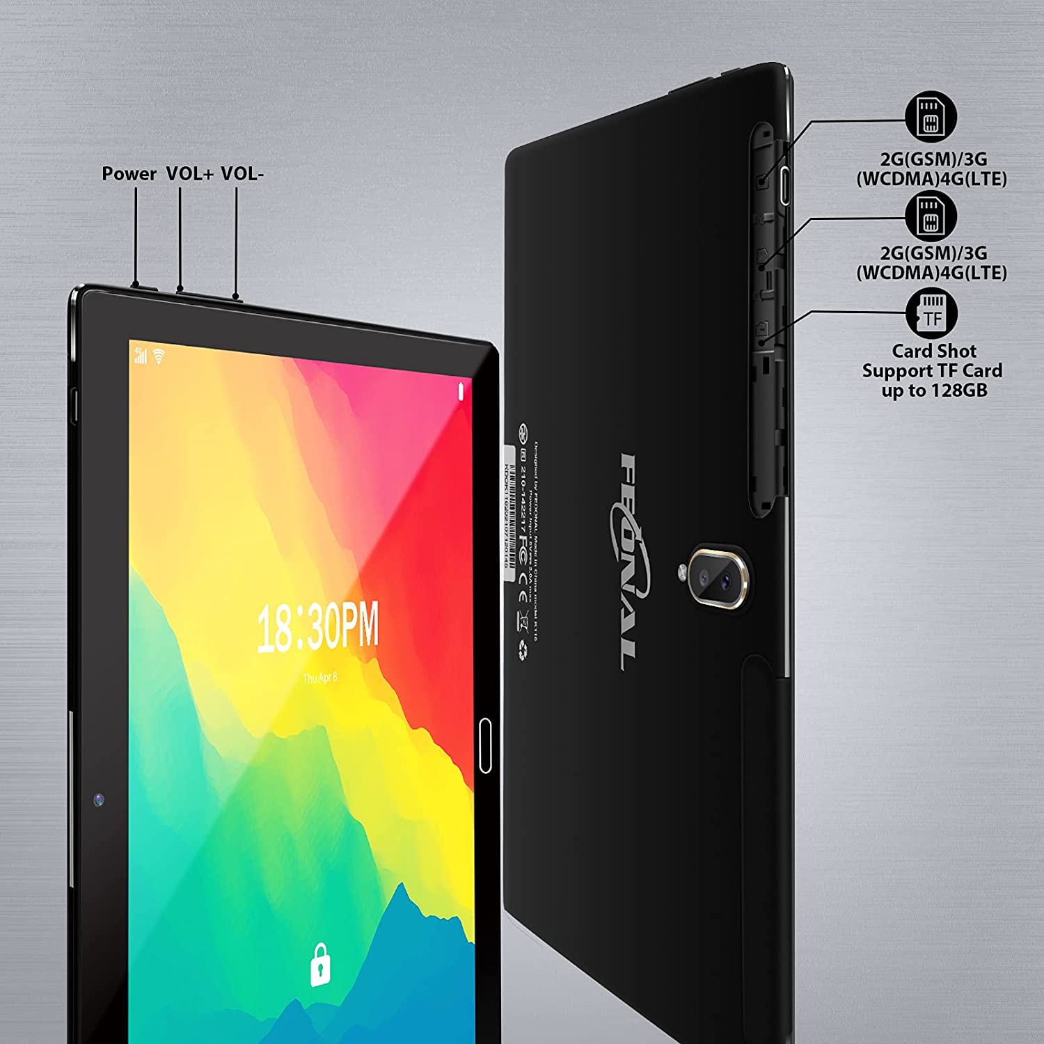 Android 11.0 Tablet, 2 in 1 Tablet 10.1 inch, 4G Cellular Tablet